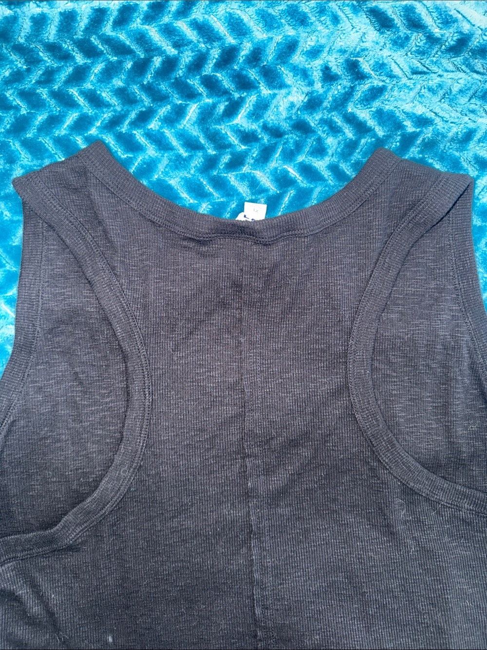 JoyLab Black Ribbed Racerback Cropped Tank - XL - Picture 5 of 5